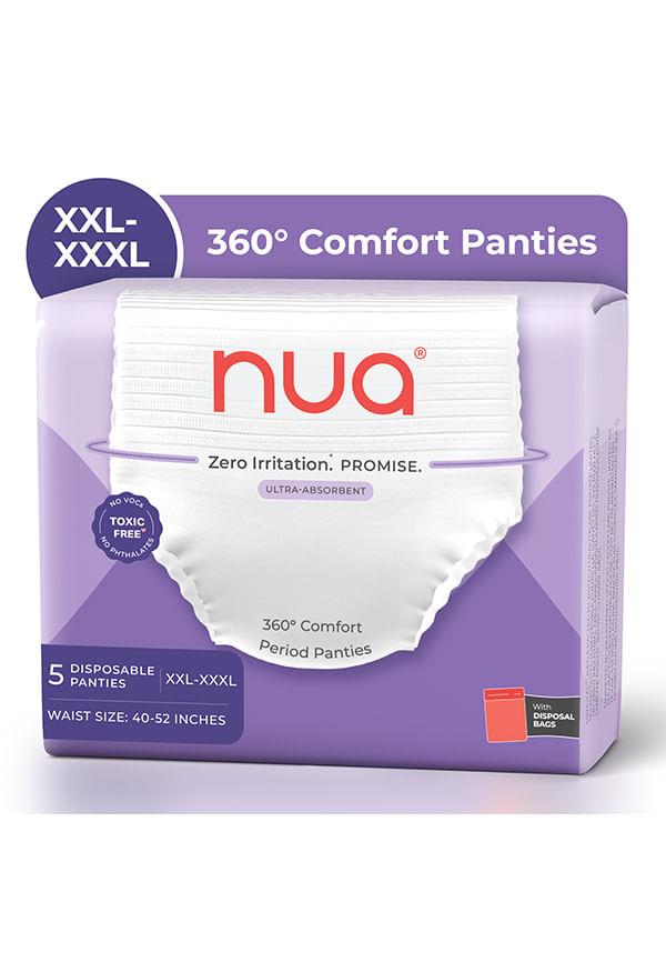 Nua 360° Comfort Period Panties (XXL-XXXL) | Pack of 5