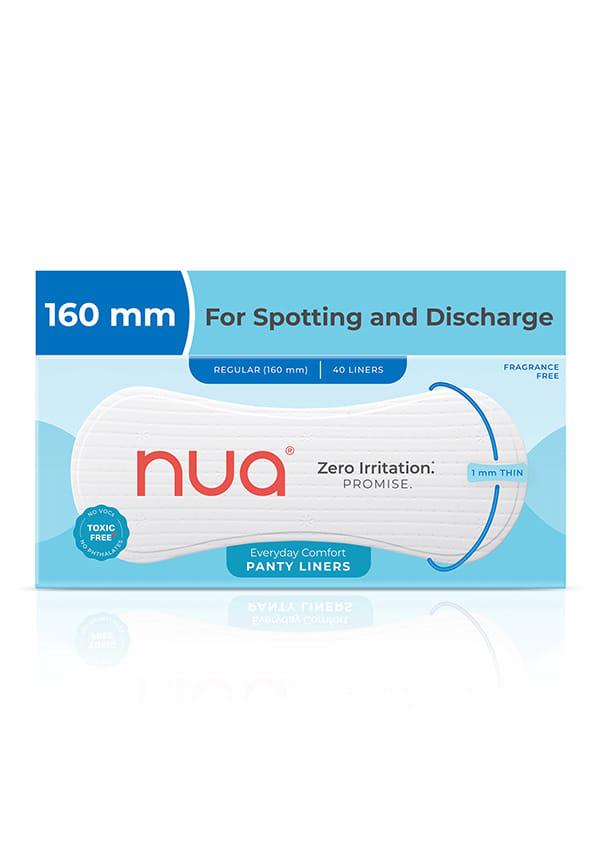 Nua Ultra-Soft Panty Liners For Women Daily Use - 40 Liners | 160mm Long
