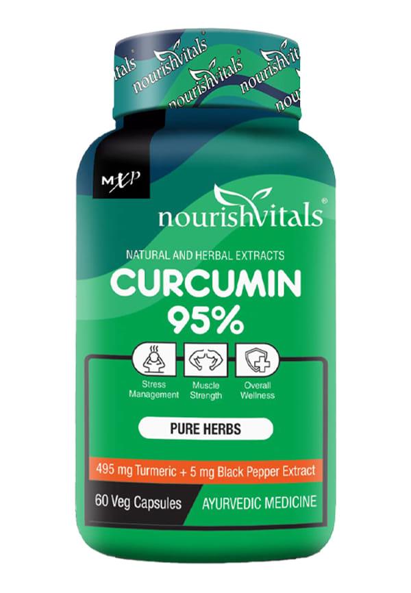 Curcumin 95% Curcuminoids, 500 mg Turmeric with Piperine Extract Supplement