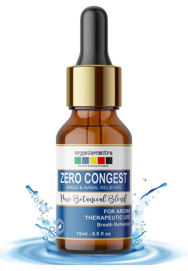 Zero Congest Pure Botanical Blend of Tea Tree, Lavender, Peppermint, Eucalyptus Oil, Breath Refresher