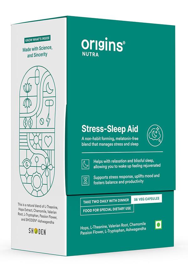 Origins Nutra Stress-Sleep Aid For Men & Women 56 Capsules Pack of 1