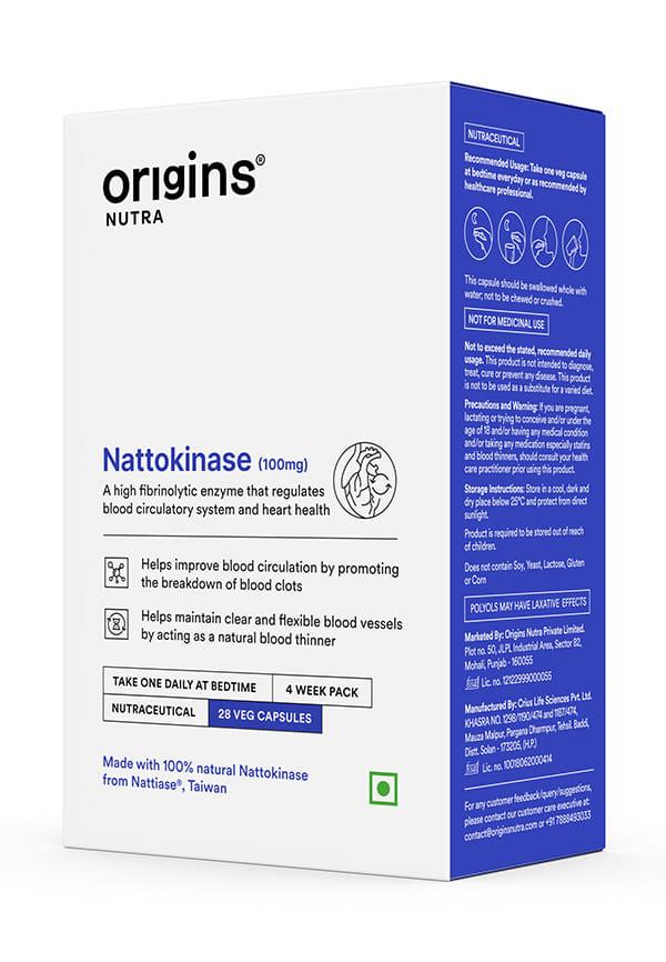 Origins Nutra Nattokinase For Men & Women 28 Capsules Pack of 1