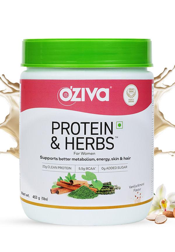 Protein & Herbs, Women for Better Metabolism, Skin & Hair - Vanilla Almond