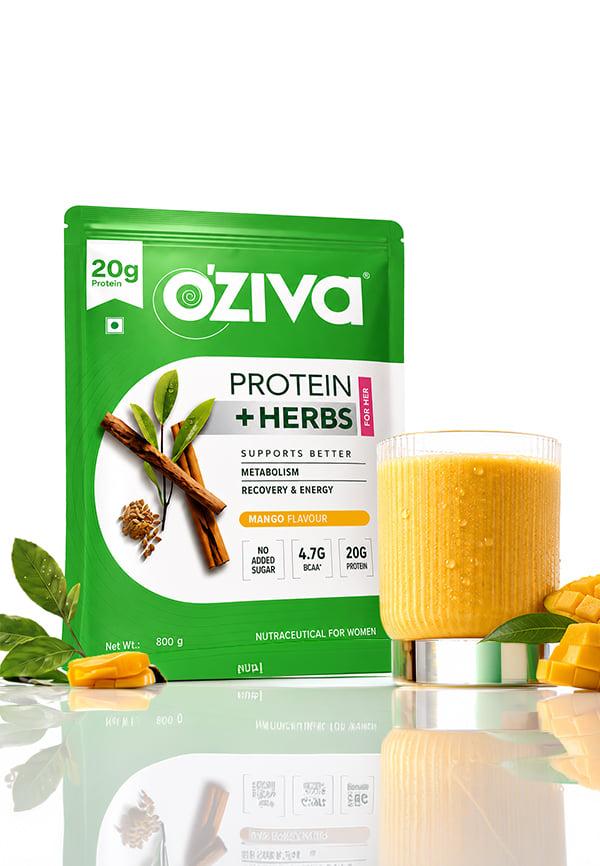 Protein & Herbs, Women for Better Metabolism, Skin & Hair - Mango