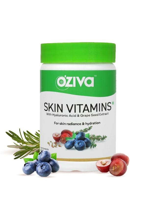 Skin Vitamins With Hyaluronic Acid & Grape Seed Extract for Skin Radiance & Hydration