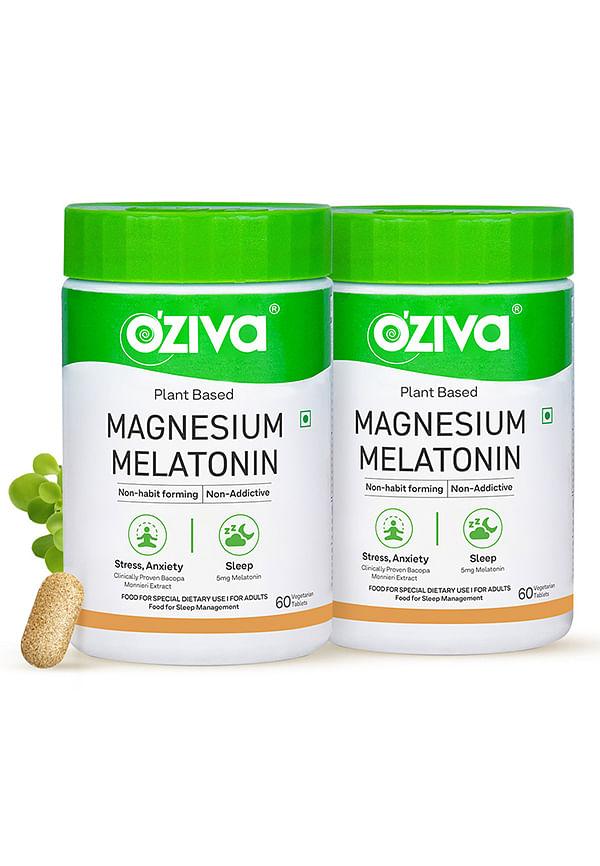 Magnesium Melatonin - Restful Sleep, Reduced Stress, Anxiety