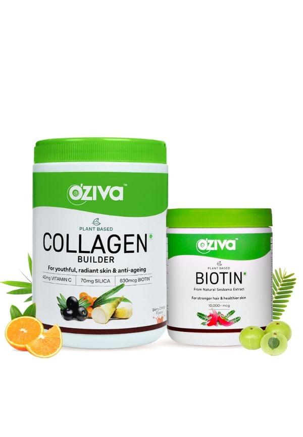 Plant Based Collagen Builder With Vitamin C for Anti-Aging+Hair Vitamins