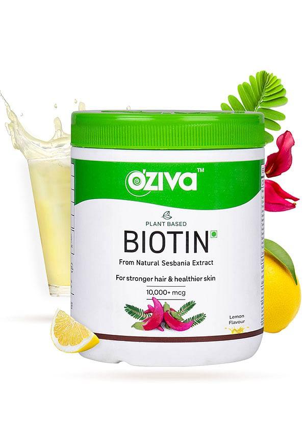 Plant Based Biotin for hair growth 10000mcg+ with Amla - Biotin Lemon