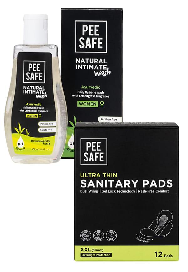 Ultra Thin XXL Sanitary Pads with Natural Intimate Wash