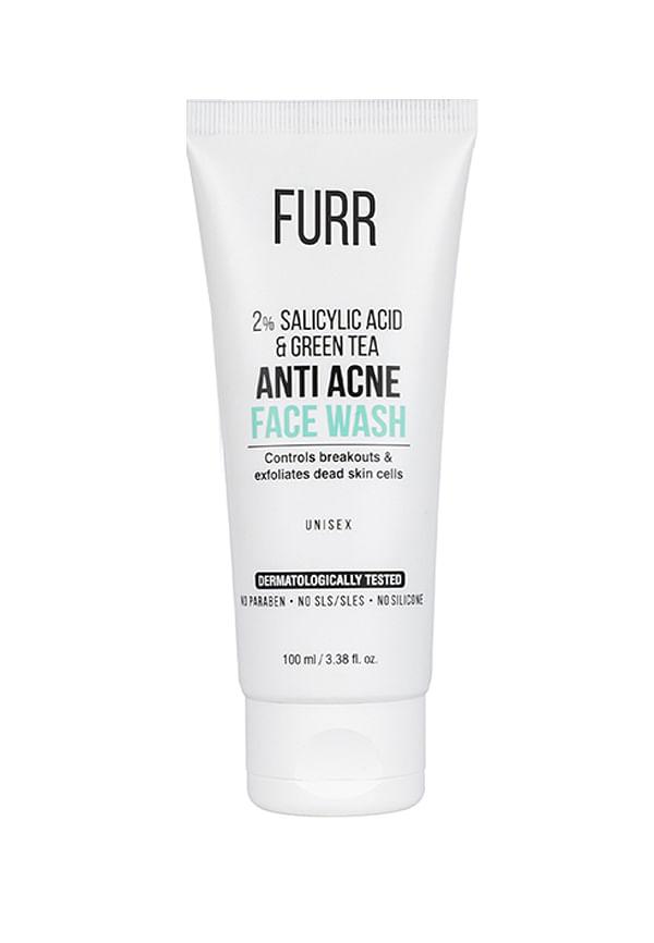 FURR Anti Acne Face Wash with Green Tea For Men & Women
