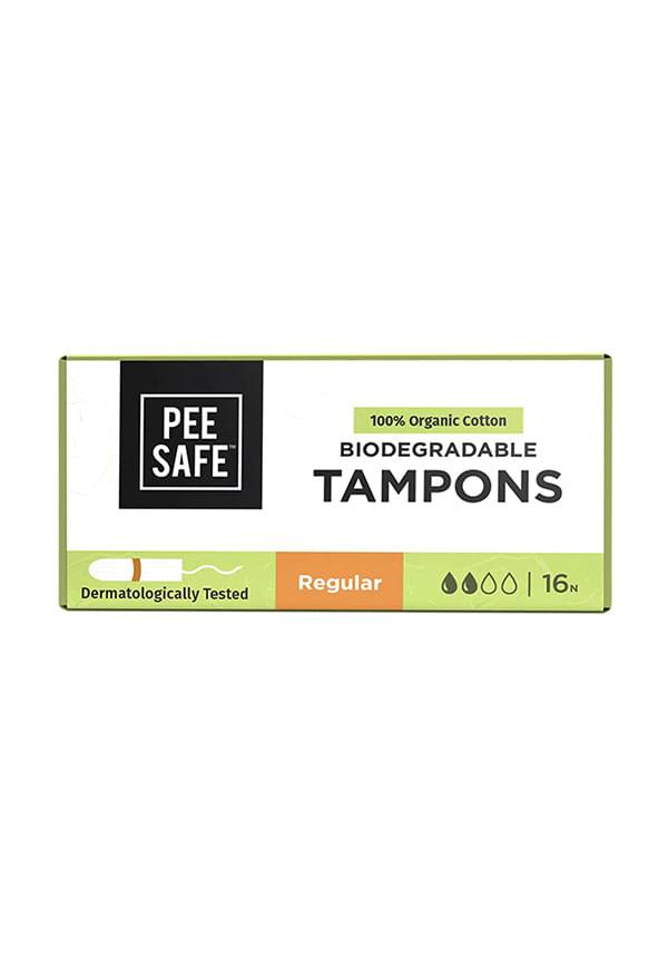 100% Organic, Biodegradable Cotton Tampons - Regular