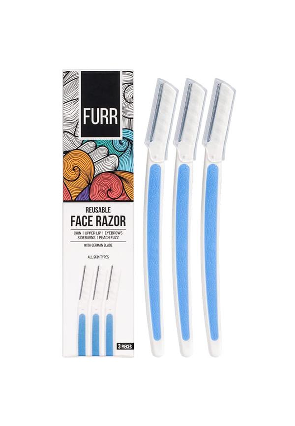 FURR Reusable Face Razor for Women with German Blade for Instant Hair Removal