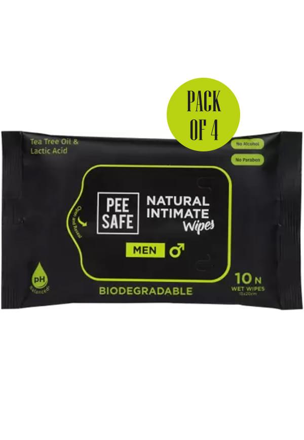Pee Safe Intimate Wipes for Men - 40 Wipes (Buy 3 Get 1 Free)