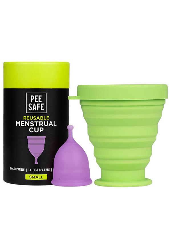 Menstrual Cup (Small) With Pouch And Menstrual Cup Sterilizing Container Combo