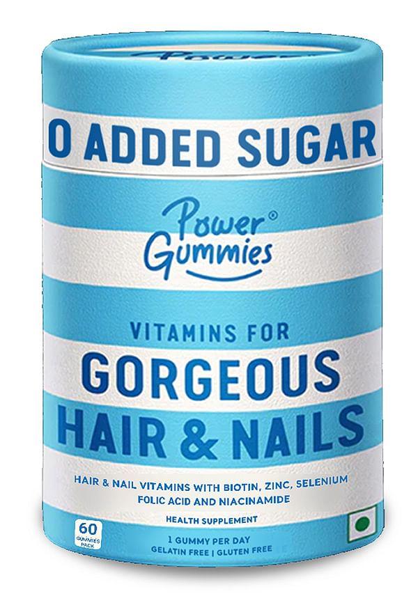 Gorgeous Hair and Nails Gummies, 0 Added Sugar & New Heart Shape