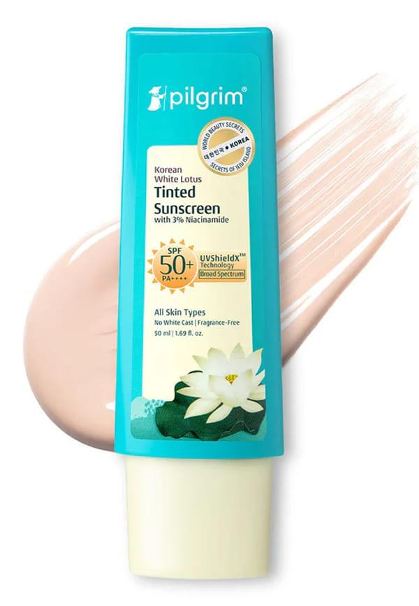 Korean White Lotus Tinted Sunscreen SPF 50+ PA++++