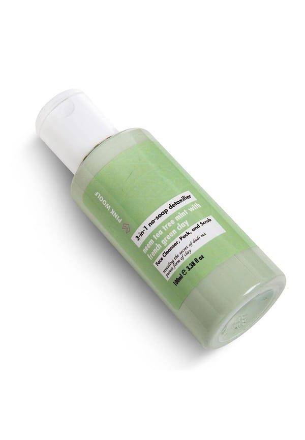 3-In-1 Face Wash, Cleanser, Scrub Combo (Neem Tea Tree French Green Clay)