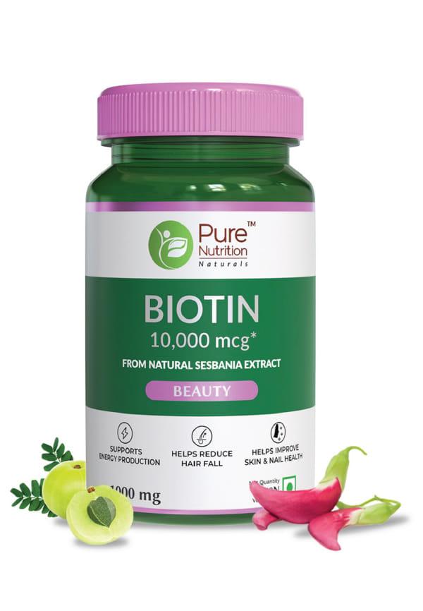 Biotin 10,000mcg Supplement For Hair & Skin