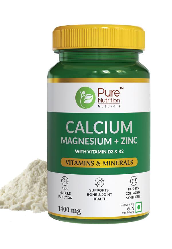 Calcium Magnesium Zinc tablets for Bone and Muscle Health