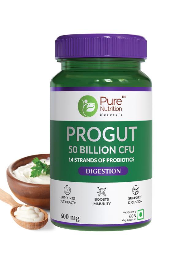 Progut 50 billion CFU Probiotic capsules for Women and Men