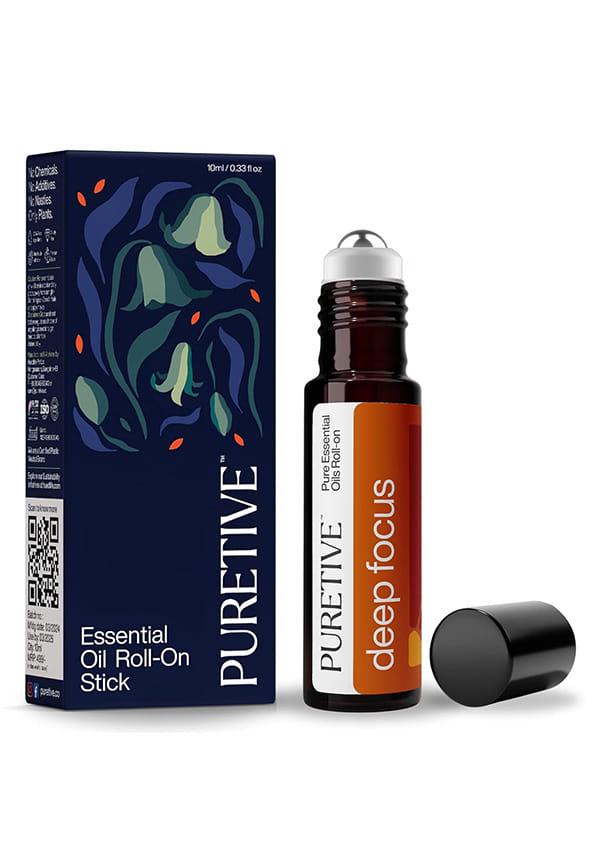 Deep Focus Plant Therapy Roll On 100% PURE Therapeutic Essential Oil