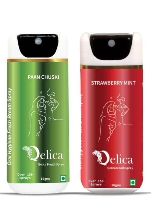 Assorted - Paan Chuski, Strawberry Mint Flavor Instant Mouth And Breath Freshner Spray For Bad Breath