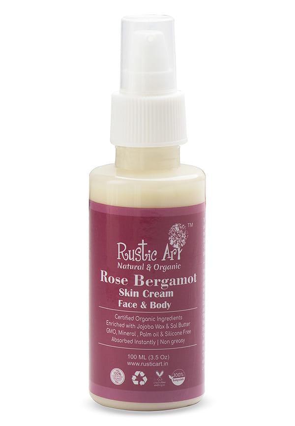 Organic Rose Bergamot Skin Cream - Face & Body Mini