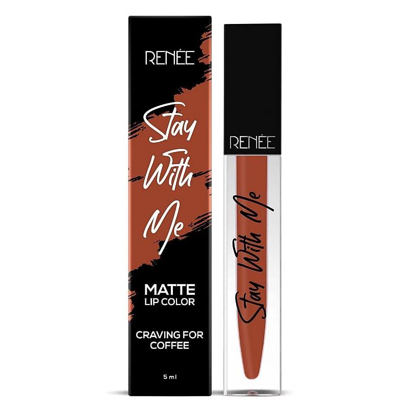 Stay With Me Matte Liquid Lipstick – Transfer Proof, Long-Lasting Lipstick | Awe For Mauve (5ml)