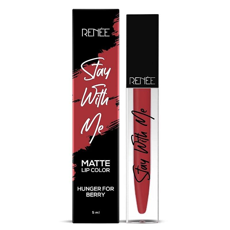 Stay With Me Matte Liquid Lipstick – Transfer Proof, Long-Lasting Lipstick | Awe For Mauve (5ml)