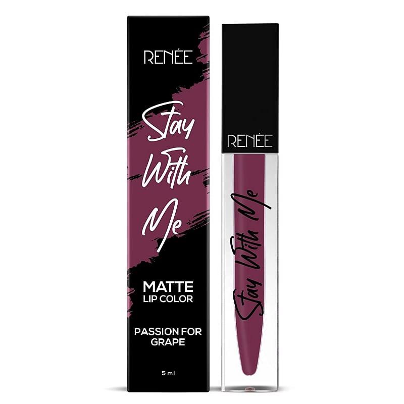 Stay With Me Matte Liquid Lipstick – Transfer Proof, Long-Lasting Lipstick | Awe For Mauve (5ml)