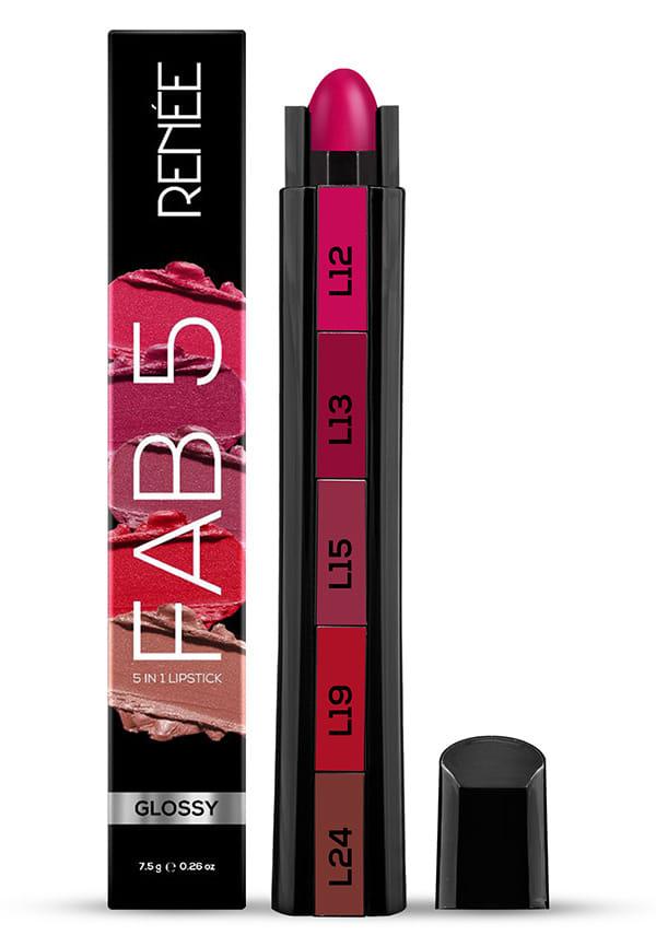 FAB 5 Glossy 5 in 1 Lipstick