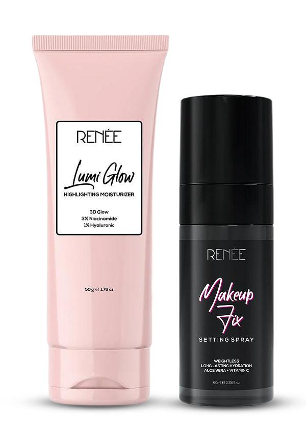 Dewy Lock Duo: Lumi Glow Cream + Makeup Fix Setting Spray