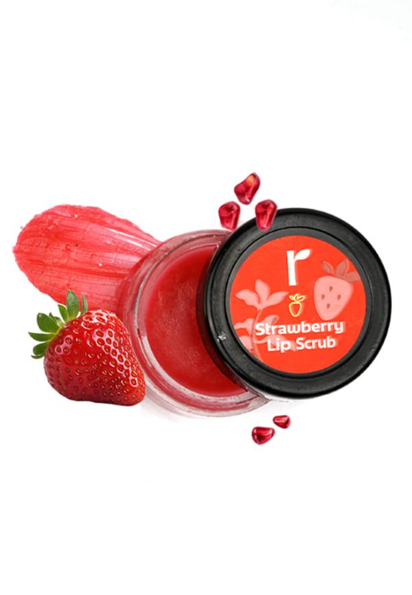 Strawberry Lip Scrub with Niacinamide for dry lips