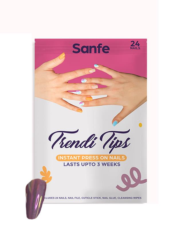 Instant Press On Nails | 24 Reusable Artificial Fake Nail Set/Extensions