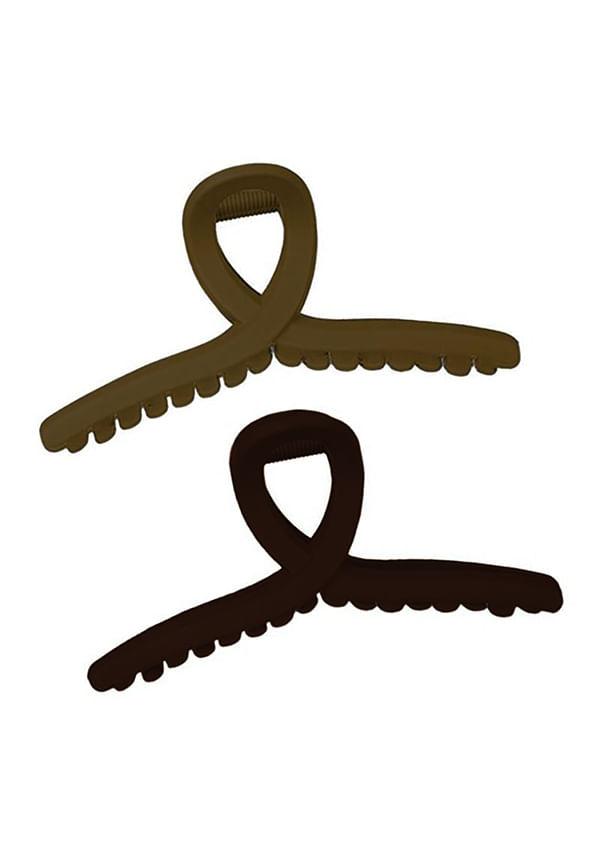 Prolume T-Shape Claw Clips For Hair Accessories For Women Girl Hair Clutchers Stylish & Durable (Black,Brown)