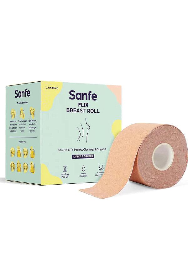 Flix Breast Roll -Breast Shaper & Lifter, Breathable Breast Support Boobtape, 5-meter