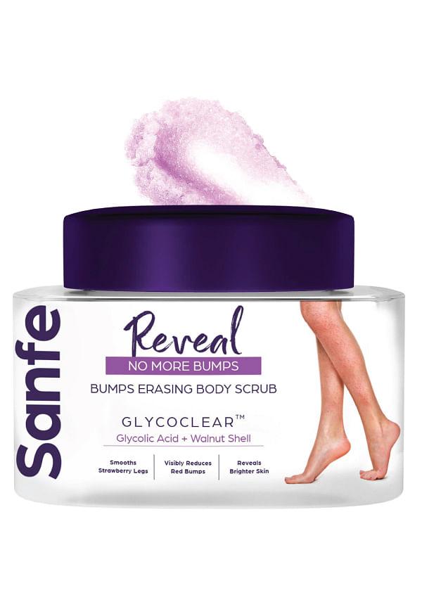 Bumps Erasing Body Scrub for Rough & Bumpy Skin, Tan and Strawberry Legs