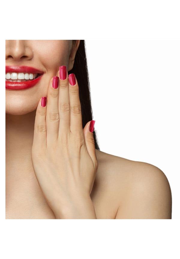 Instant Stick On Nails - Heart | 24 Reusable Artificial Fake Nail Set/Extensions | Quick, Lightweight, Salon Look, Lasts upto 3 weeks | For Festivals