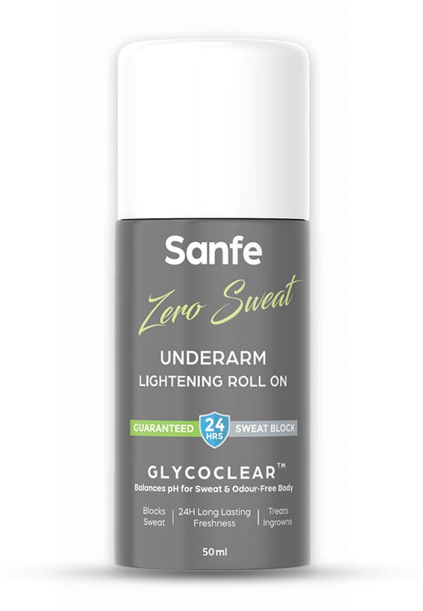 Zero Sweat Underarm Lightening Roll On with Glycolic Acid, Lactic Acid & Salicylic acid for Women | For Underarms
