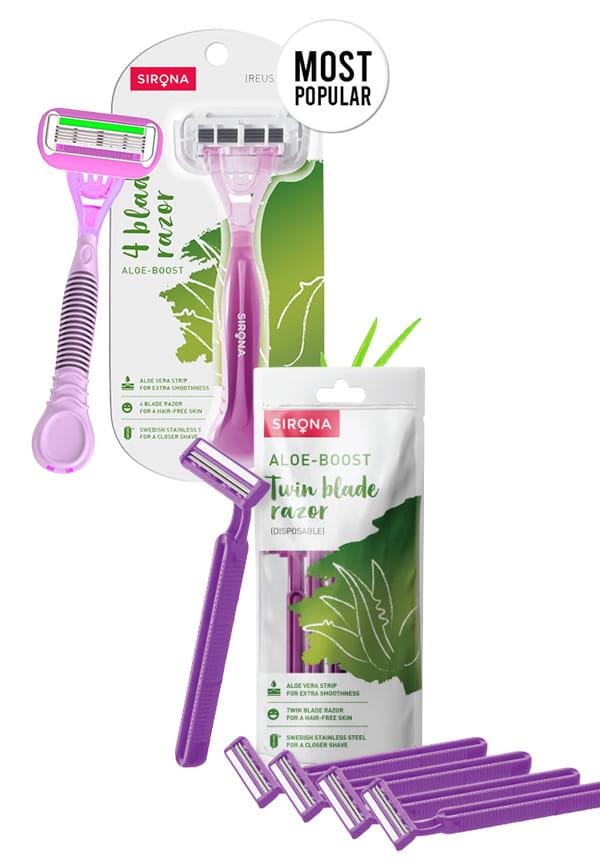 Aloe Hair Removal Razor & Disposable Shaving Razor