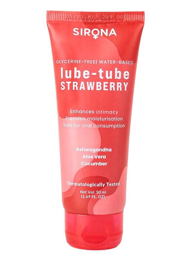 Glycerine Free Natural Strawberry Lubricant Gel for Men & Women
