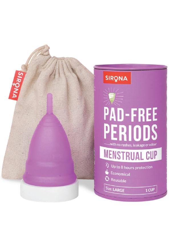 Reusable Menstrual Cup - Large with Natural Menstrual Cup Wash