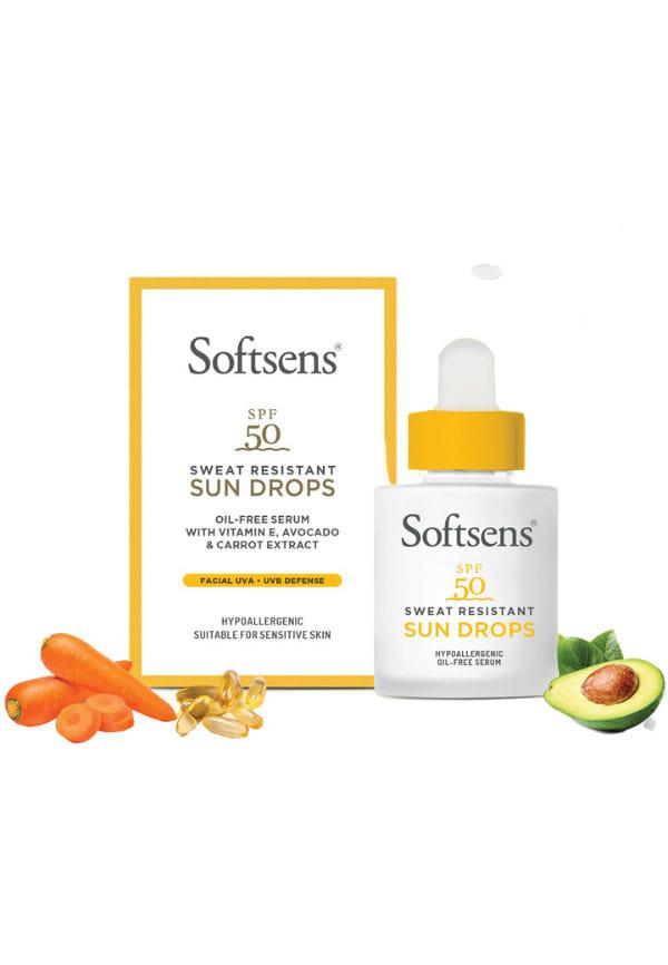 Sweat-Resistant Sun drops SPF 50