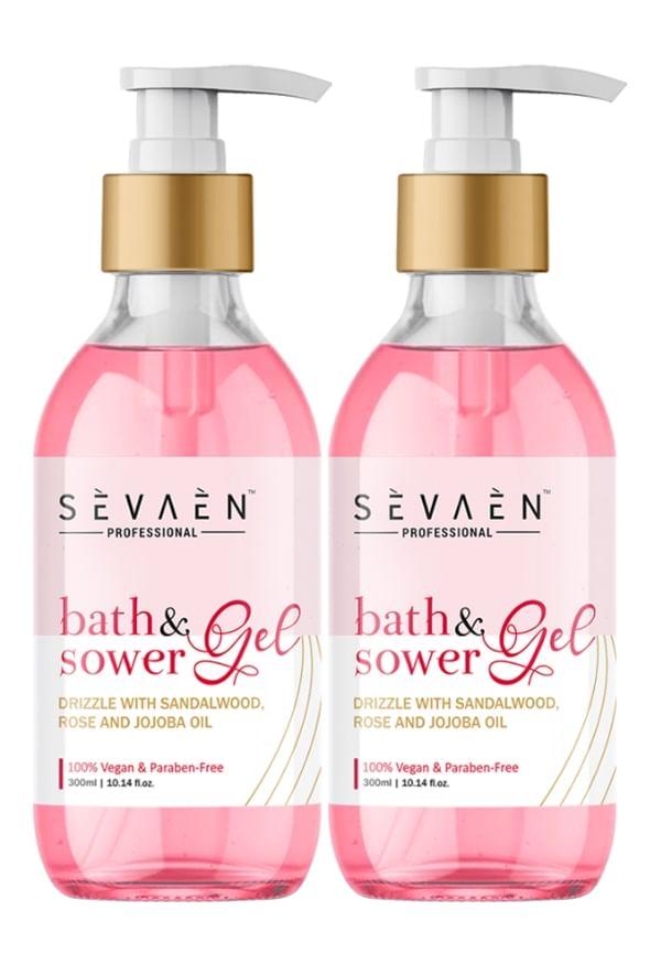 Bath & Shower Gel Drizzle With Sandalwood,Rose And Jojoba Oil For Man And Woman