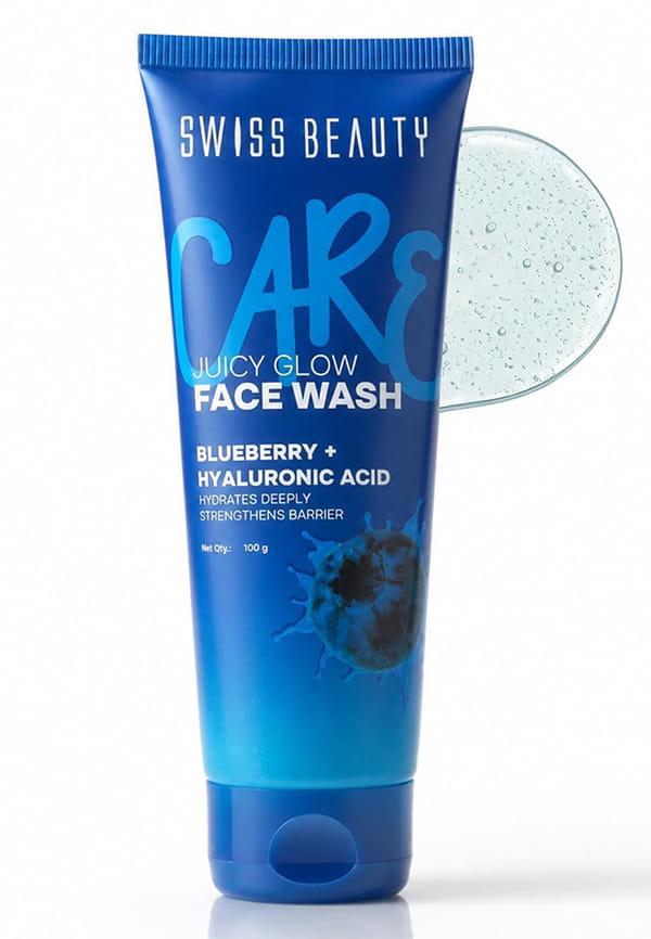 Care Juicy Glow Face Wash with Blueberry + Hyaluronic Acid