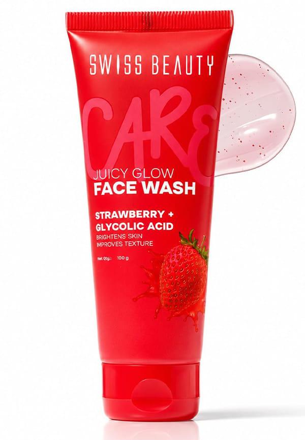 Care Juicy Glow Face Wash with Strawberry + Glycolic Acid