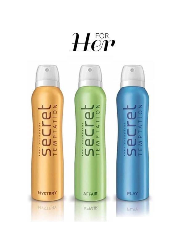 Affair, Mystery and Play Deodorant for Women - Combo