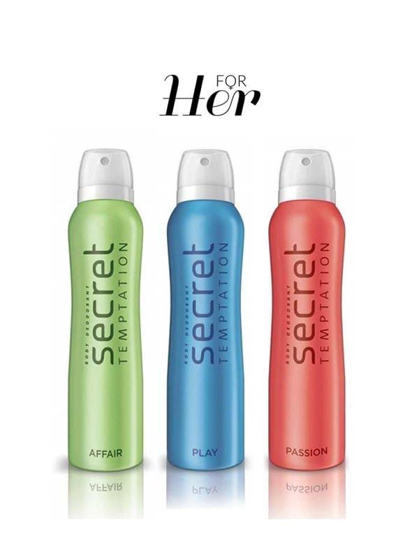 Affair, Play and Passion Deodorant for Women - Combo