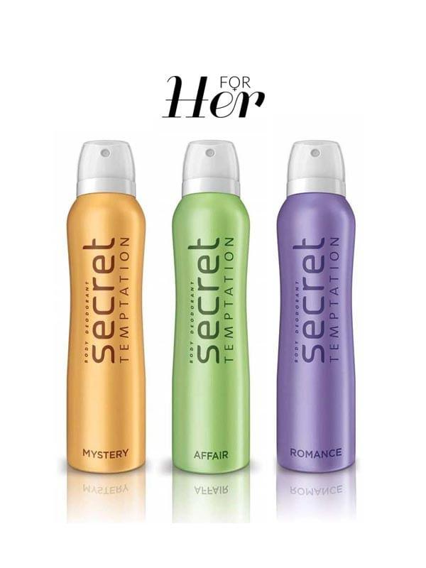 Affair, Romance and Mystery Deodorant for Women - Combo