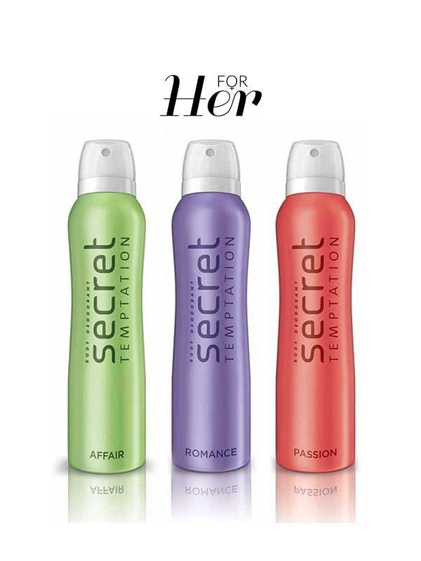 Affair, Romance and Passion Deodorant for Women - Combo